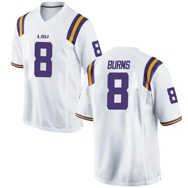 White Major Burns Men's LSU Tigers Football College Jersey - Game